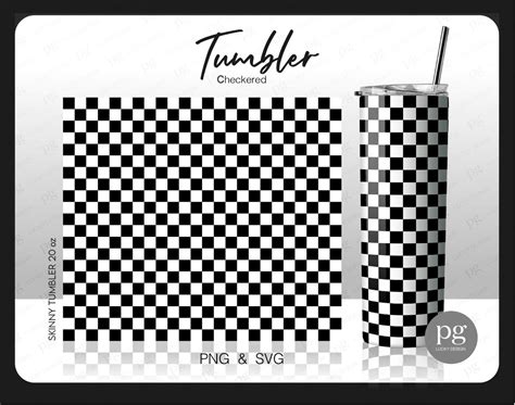 Flip Lid with 2 Straws - a press in flip lid closes to create a splash proof seal and your tumbler also comes with two, BPA free, reusable, plastic straws. . Simple modern checkered tumbler